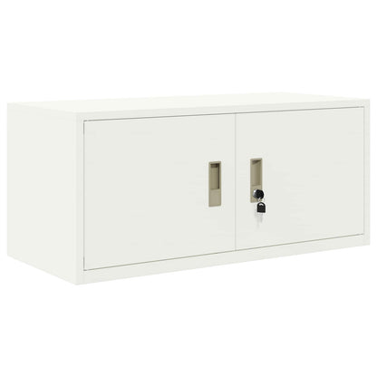 Storage Cabinet 2 pcs White 90 x 40 x 180 cm Steel Lockable