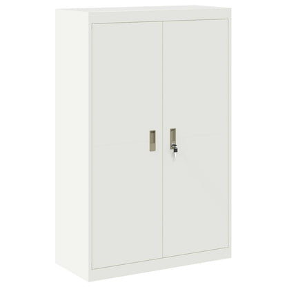 Storage Cabinet 2 pcs White 90 x 40 x 180 cm Steel Lockable