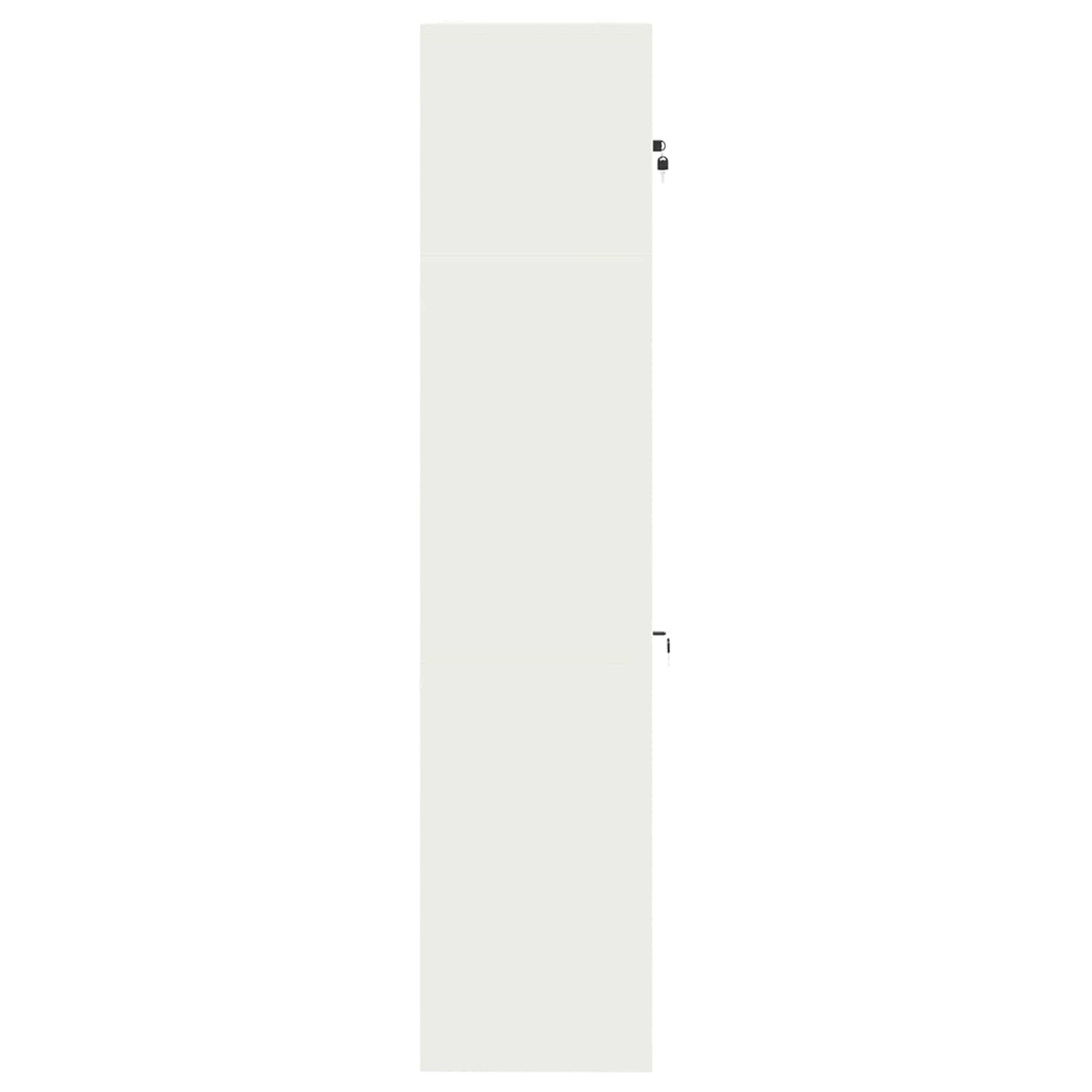 Storage Cabinet 2 pcs White 90 x 40 x 180 cm Steel Lockable