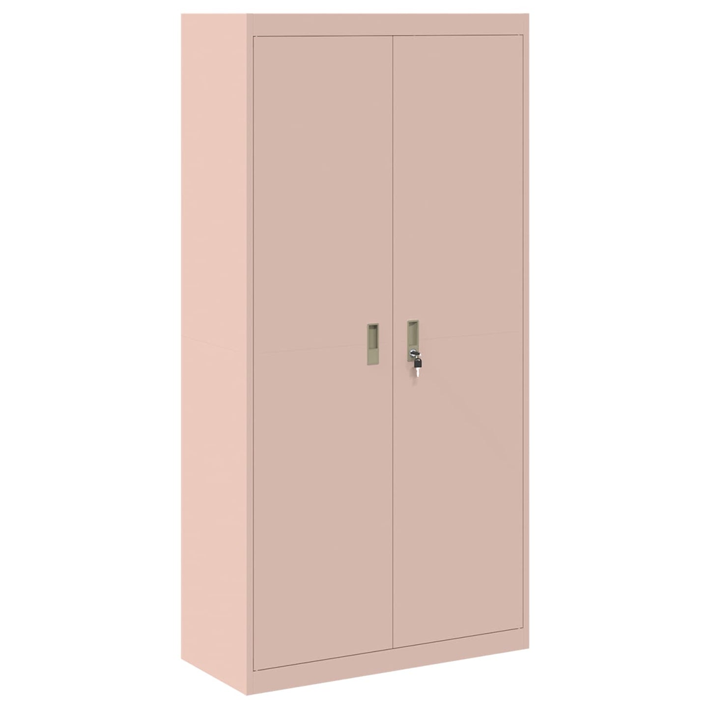 Storage Cabinet 2 pcs Pink 90 x 40 x 220 cm Steel Lockable