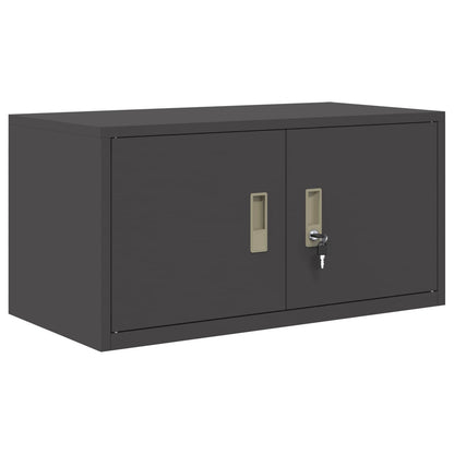 Storage Cabinet 2 pcs Black 80 x 40 x 130 cm Steel Lockable