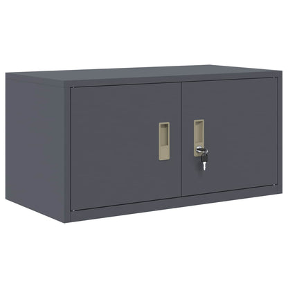 Storage Cabinet 2 pcs Anthracite 80 x 40 x 130 cm Steel