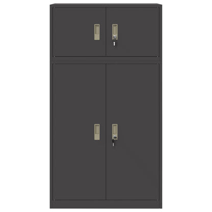 Storage Cabinet 2 pcs Black 80 x 40 x 145 cm Steel Lockable
