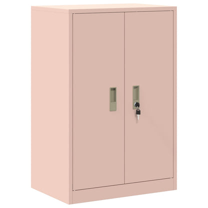 Storage Cabinet 2 pcs Pink 60 x 40 x 130 cm Steel Lockable