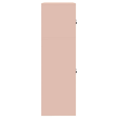 Storage Cabinet 2 pcs Pink 60 x 40 x 130 cm Steel Lockable