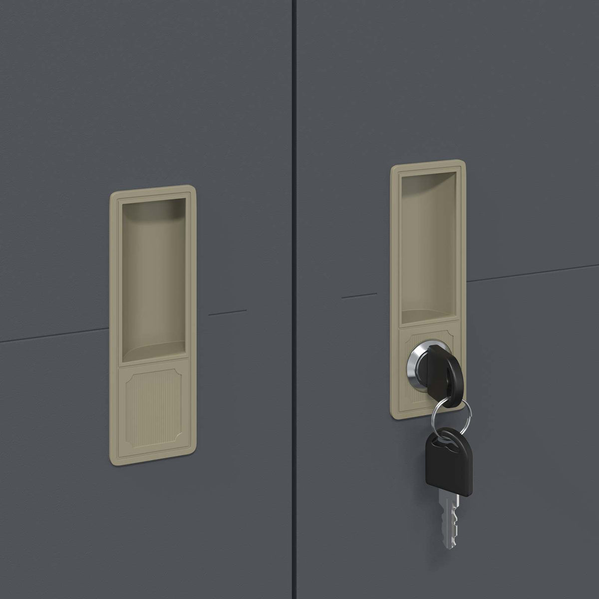 Storage Cabinet 2 pcs Anthracite 60 x 40 x 130 cm Steel