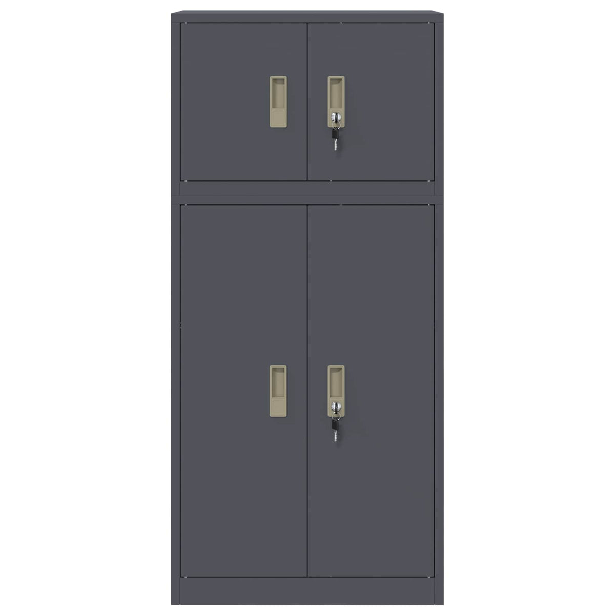 Storage Cabinet 2 pcs Anthracite 60 x 40 x 130 cm Steel
