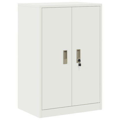 Storage Cabinet 2 pcs White 60 x 40 x 130 cm Steel Lockable