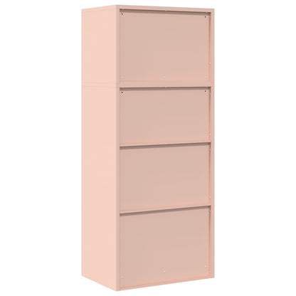 Storage Cabinet 2 pcs Pink 60 x 40 x 145 cm Steel Lockable