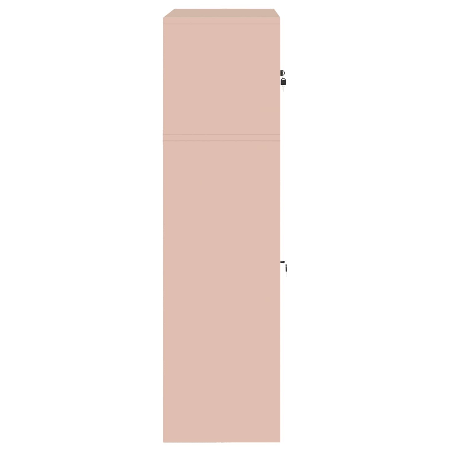 Storage Cabinet 2 pcs Pink 60 x 40 x 145 cm Steel Lockable