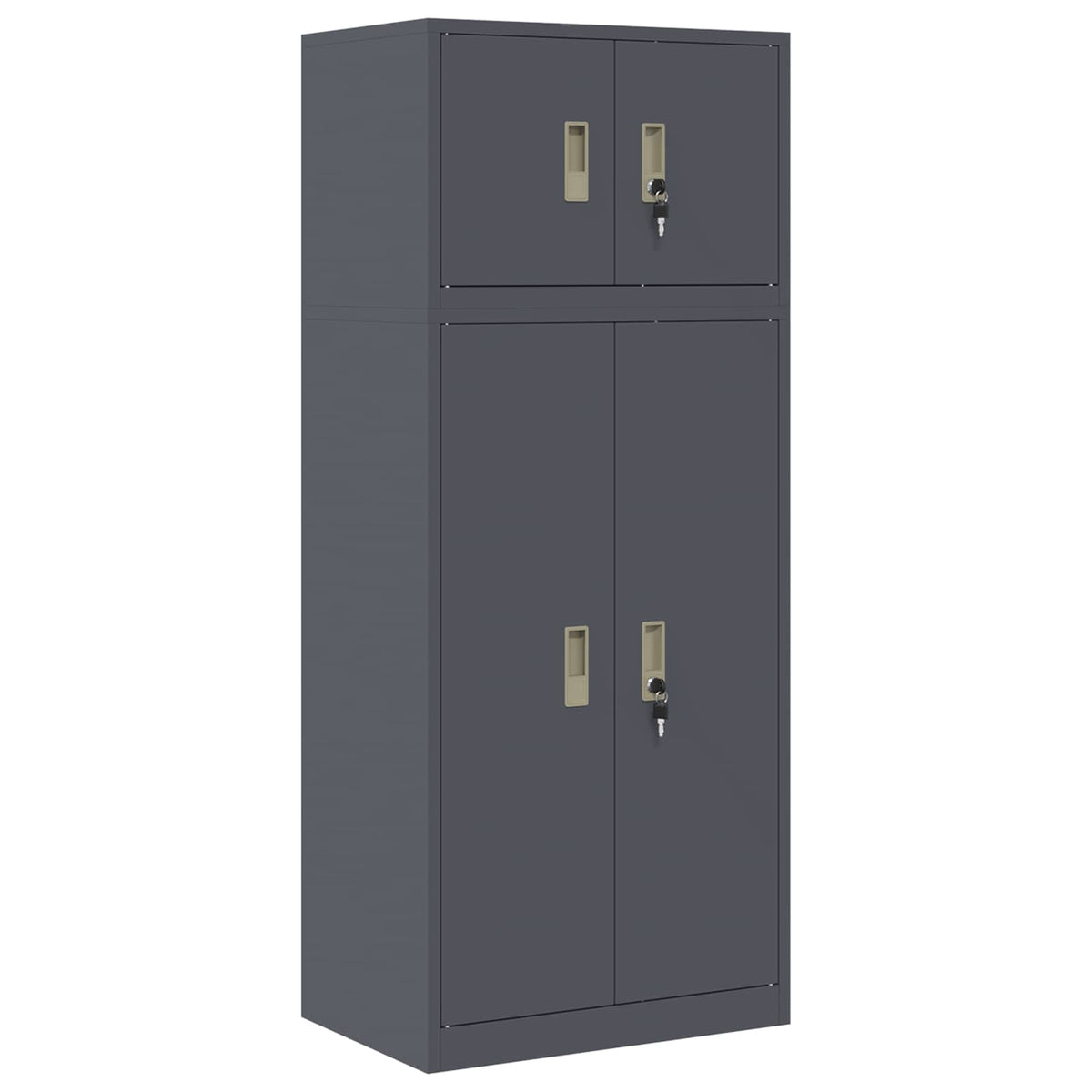 Storage Cabinet 2 pcs Anthracite 60 x 40 x 145 cm Steel