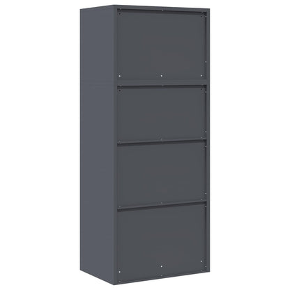 Storage Cabinet 2 pcs Anthracite 60 x 40 x 145 cm Steel