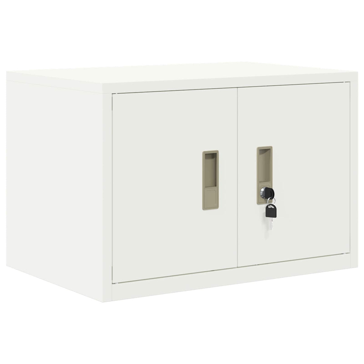 Storage Cabinet 2 pcs White 60 x 40 x 145 cm Steel Lockable