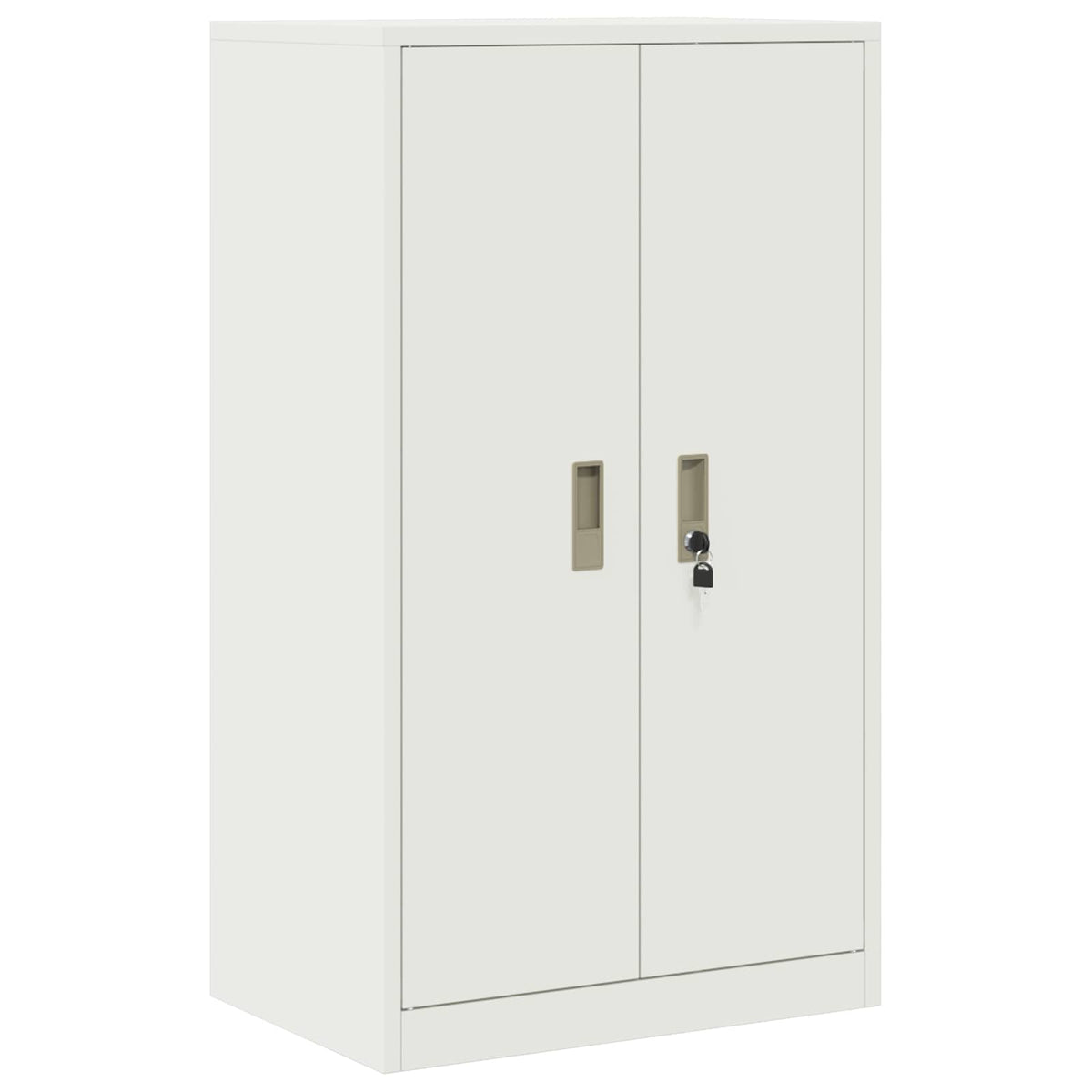 Storage Cabinet 2 pcs White 60 x 40 x 145 cm Steel Lockable
