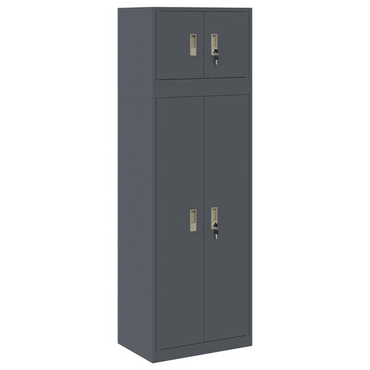 Storage Cabinet 2 pcs Anthracite 60 x 40 x 180 cm Steel