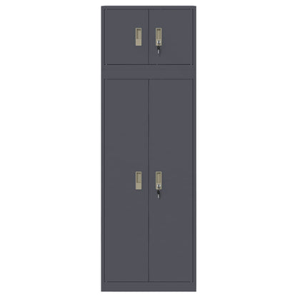 Storage Cabinet 2 pcs Anthracite 60 x 40 x 180 cm Steel