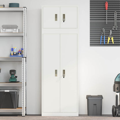 Storage Cabinet 2 pcs 60 x 40 x 180 cm Steel Lockable