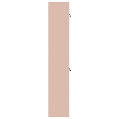Storage Cabinet 2 pcs Pink 60 x 40 x 220 cm Steel Lockable