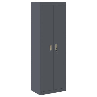Storage Cabinet 2 pcs Anthracite 60 x 40 x 220 cm Steel