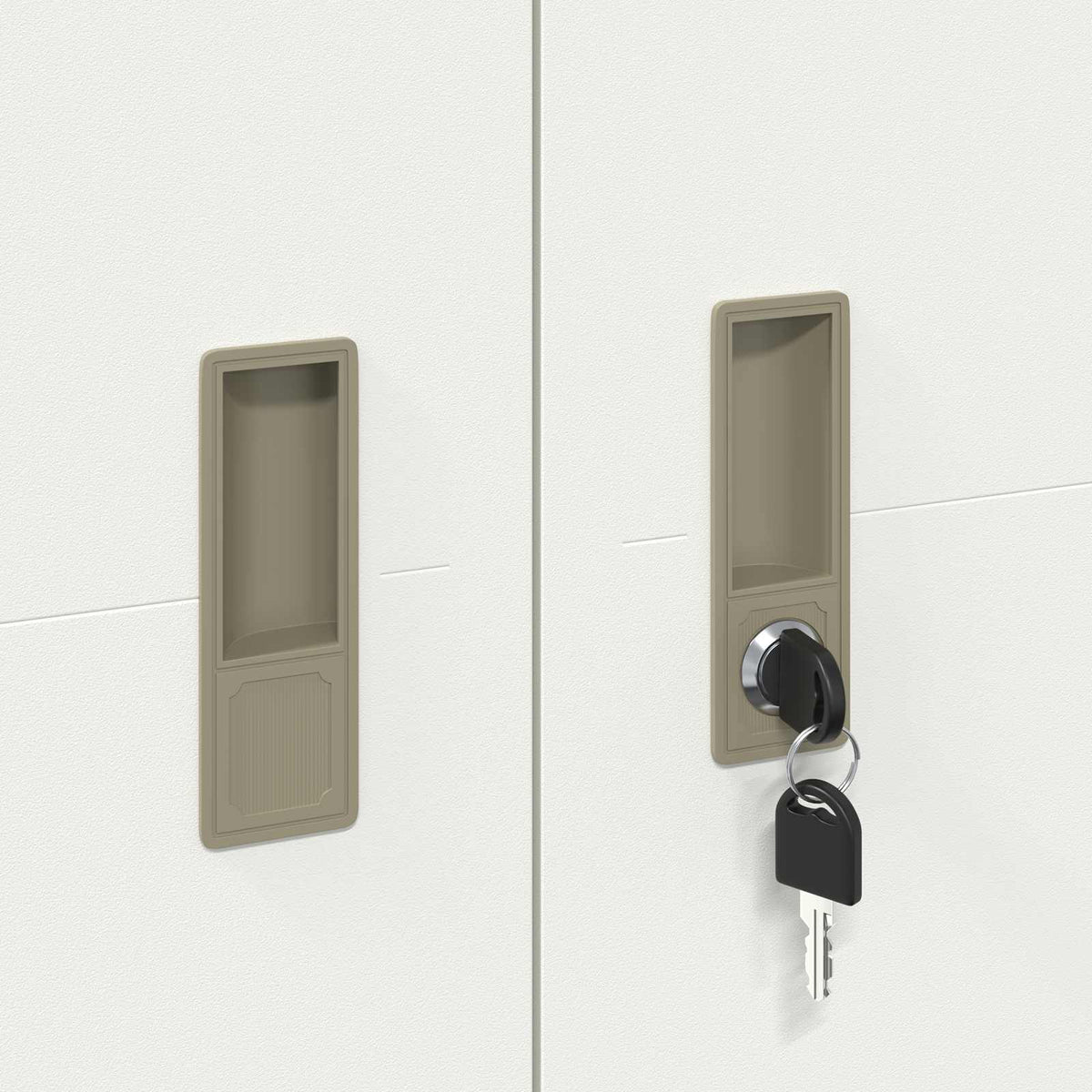 Storage Cabinet 2 pcs White 60 x 40 x 220 cm Steel Lockable