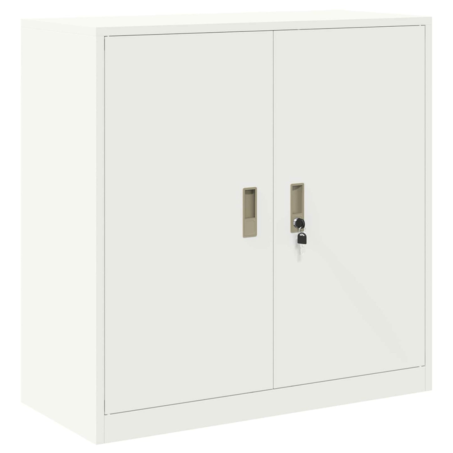 Storage Cabinet 2 pcs White 90 x 40 x 160 cm Steel Lockable