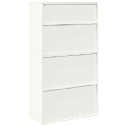 Storage Cabinet 2 pcs White 90 x 40 x 160 cm Steel Lockable