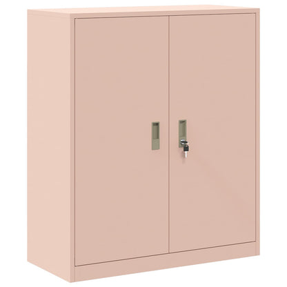 Storage Cabinet 2 pcs Pink 90 x 40 x 175 cm Steel Lockable