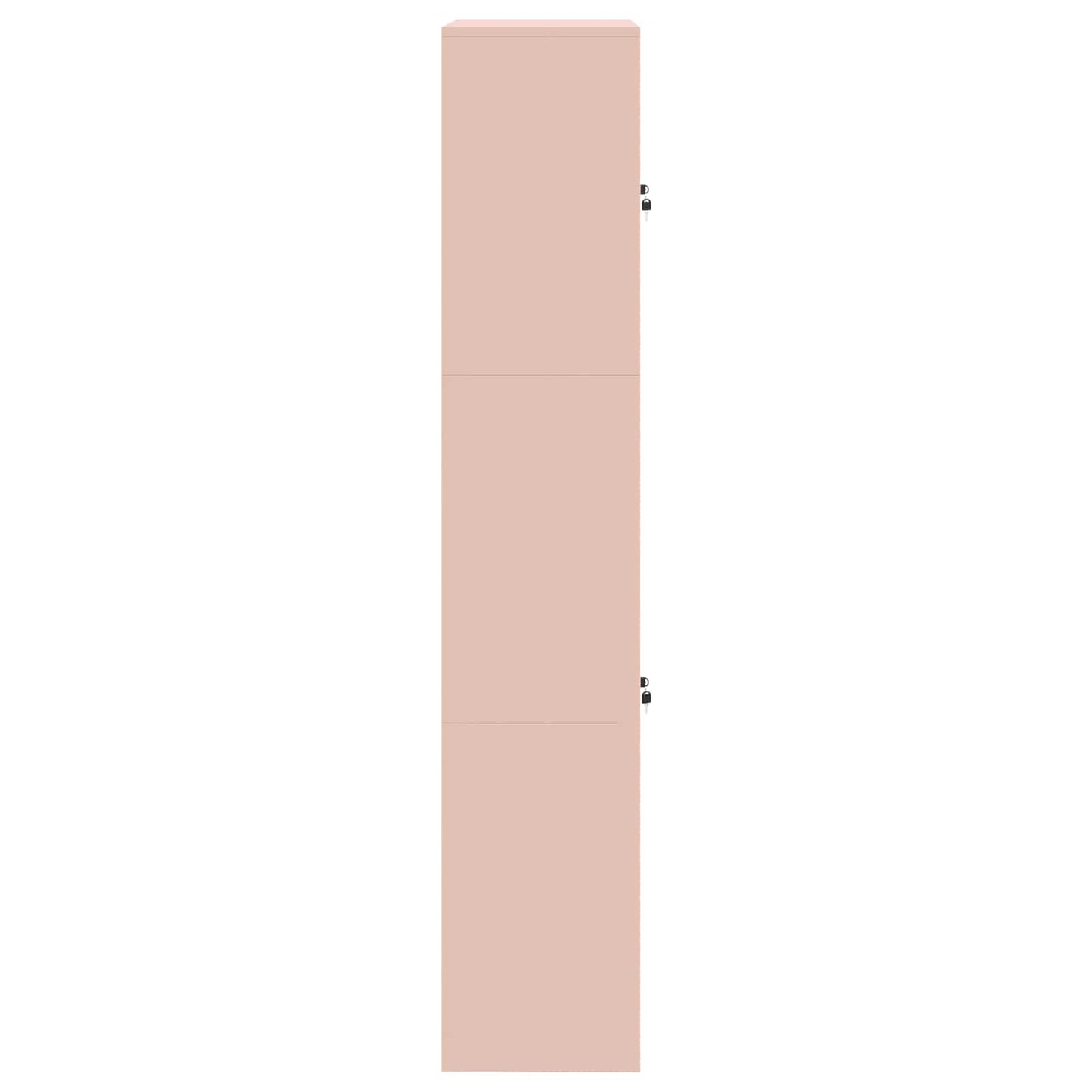 Storage Cabinet 2 pcs Pink 90 x 40 x 210 cm Steel Lockable