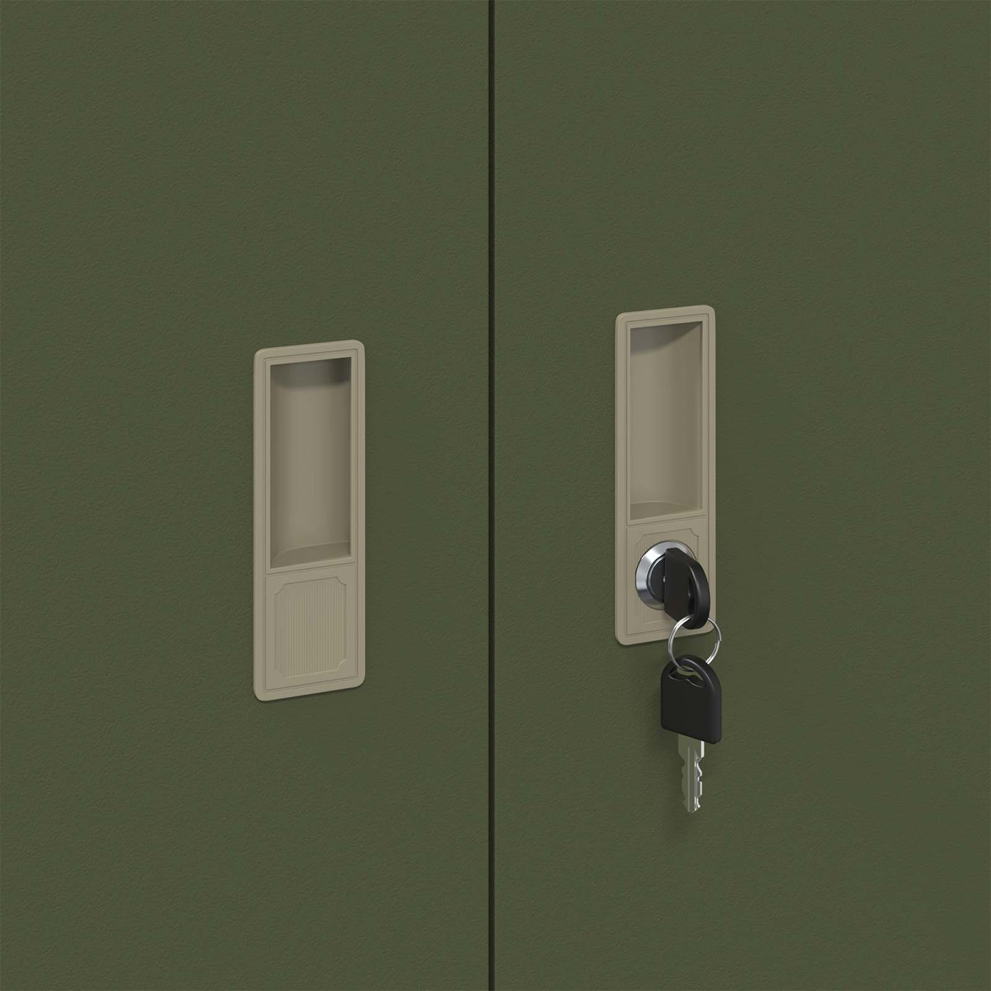 Storage Cabinet 2 pcs Olive Green 90 x 40 x 210 cm Steel