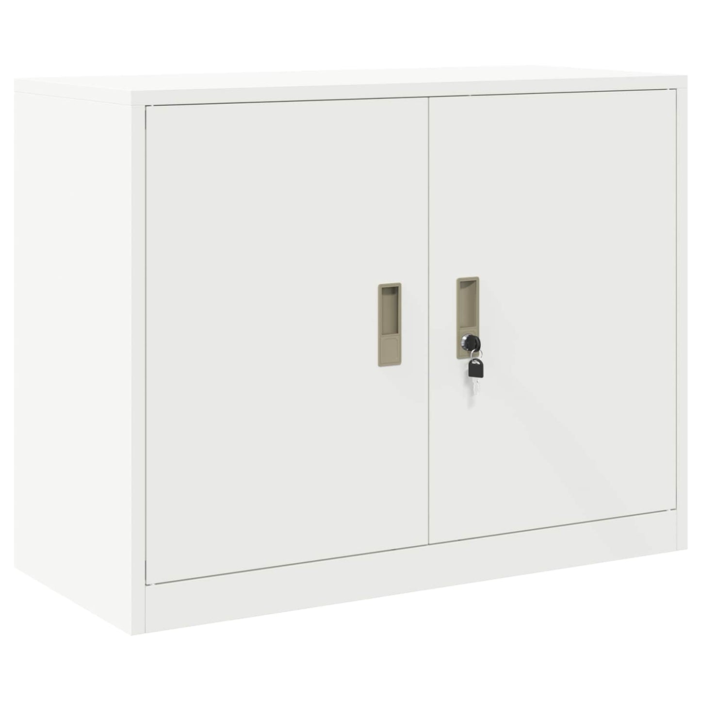 Storage Cabinet 2 pcs White 90 x 40 x 210 cm Steel Lockable