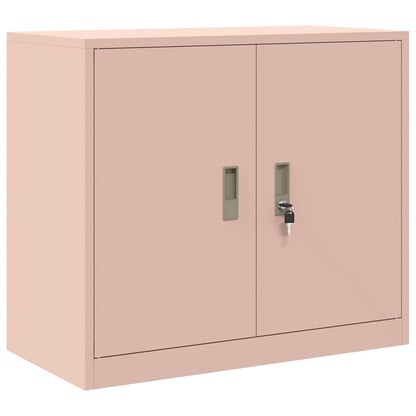 Storage Cabinet 2 pcs Pink 80 x 40 x 160 cm Steel Lockable