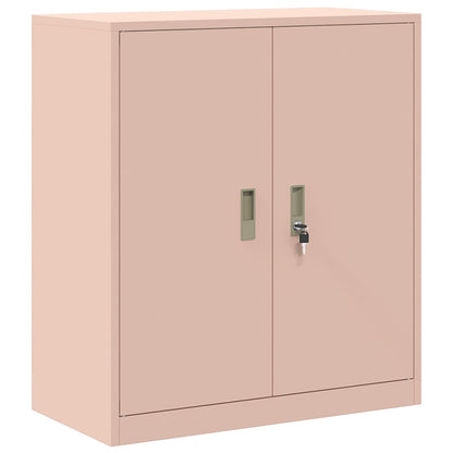 Storage Cabinet 2 pcs Pink 80 x 40 x 160 cm Steel Lockable