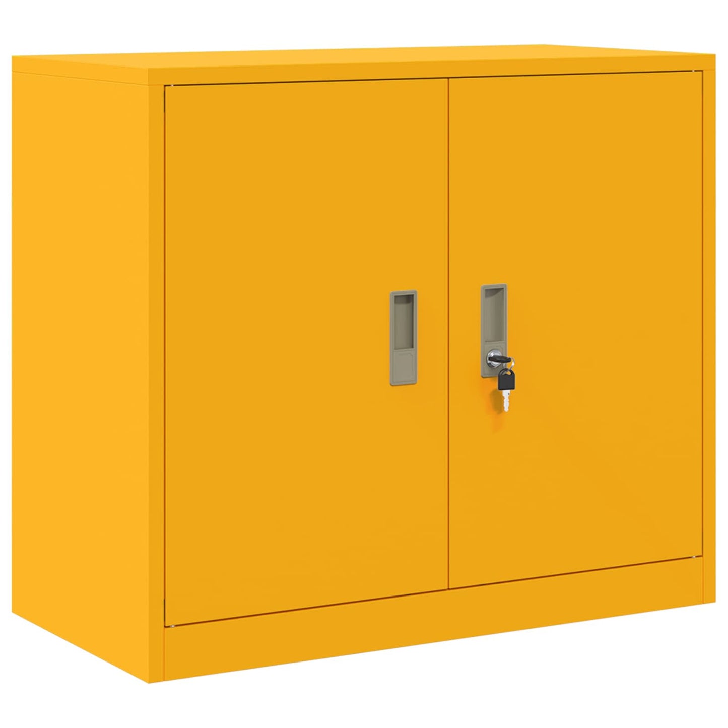 Storage Cabinet 2 pcs Mustard Yellow 80 x 40 x 160 cm Steel