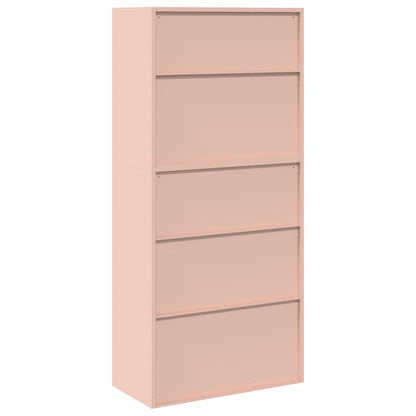 Storage Cabinet 2 pcs Pink 80 x 40 x 175 cm Steel Lockable