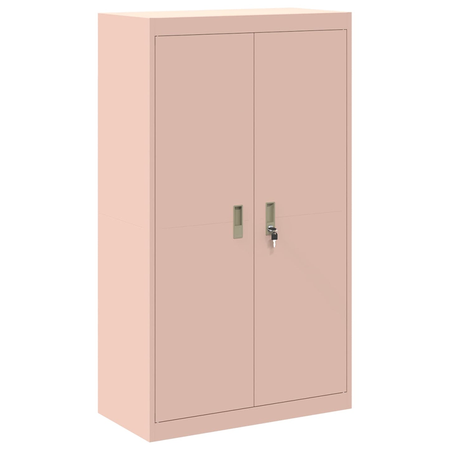 Storage Cabinet 2 pcs Pink 80 x 40 x 210 cm Steel Lockable