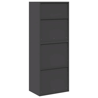 Storage Cabinet 2 pcs Black 60 x 40 x 160 cm Steel Lockable