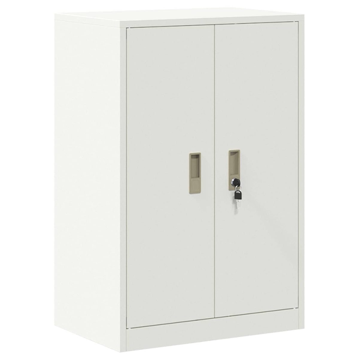 Storage Cabinet 2 pcs White 60 x 40 x 160 cm Steel Lockable