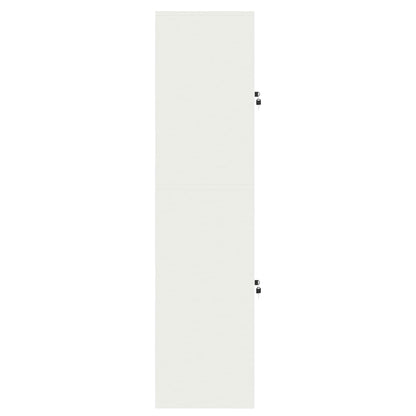Storage Cabinet 2 pcs White 60 x 40 x 160 cm Steel Lockable