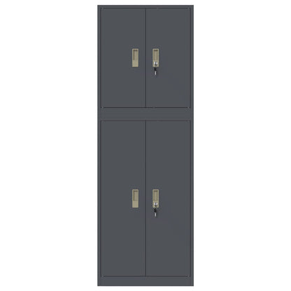 Storage Cabinet 2 pcs Anthracite 60 x 40 x 175 cm Steel