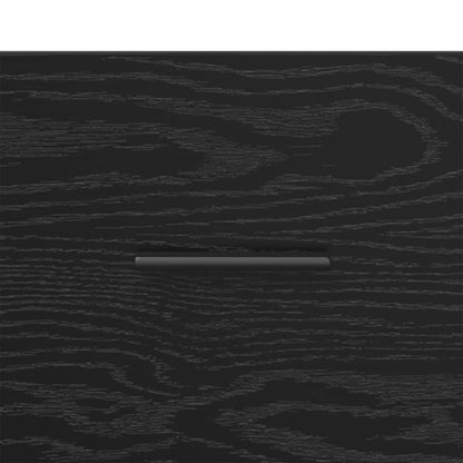 Bedside Cabinet Black Oak 40 x 30 x 50 cm Engineered Wood