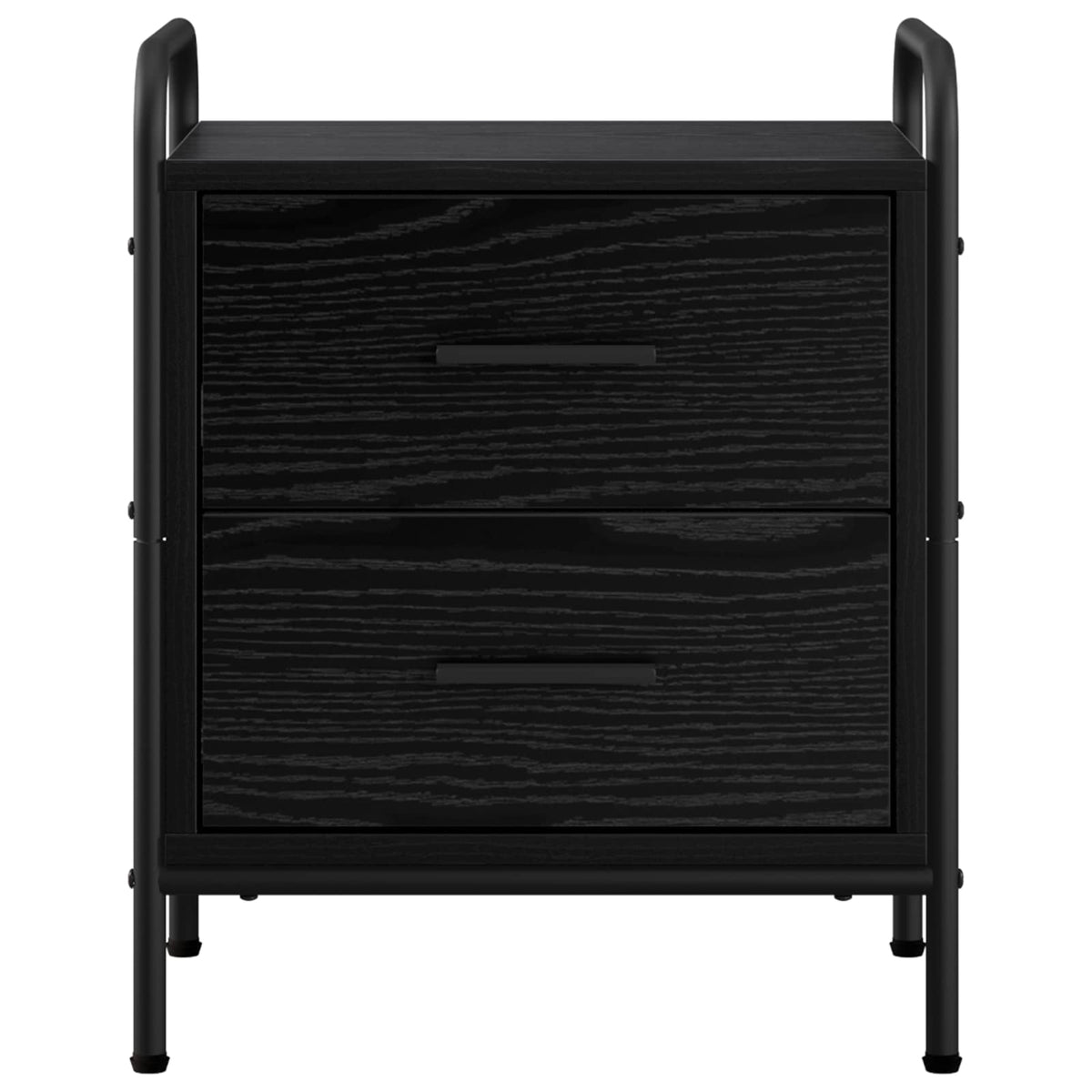 Bedside Cabinet Black Oak 40 x 30 x 50 cm Engineered Wood