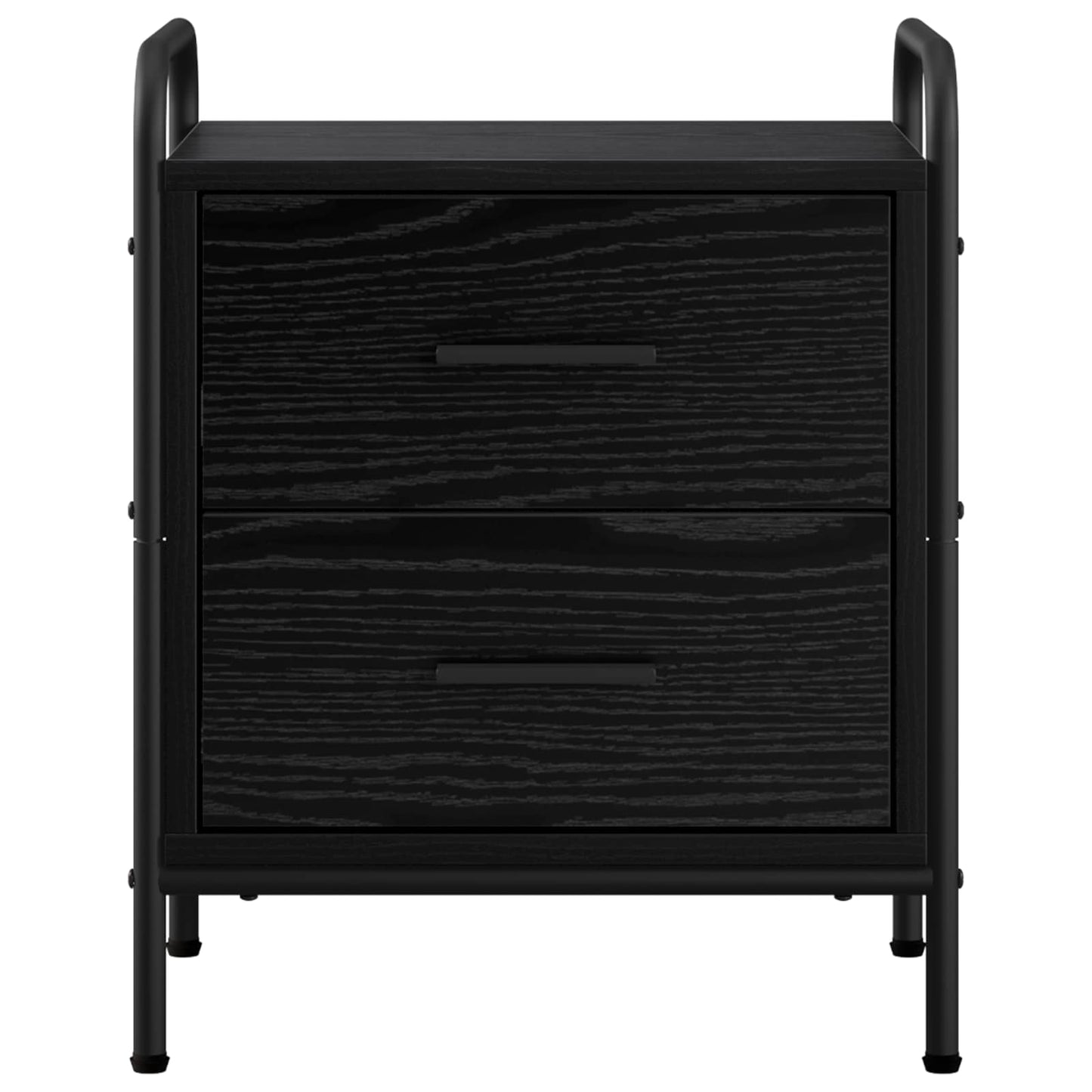 Bedside Cabinet 2 pcs Black Oak 40 x 30 x 50 cm Engineered Wood