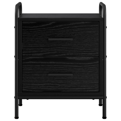Bedside Cabinet 2 pcs Black Oak 40 x 30 x 50 cm Engineered Wood