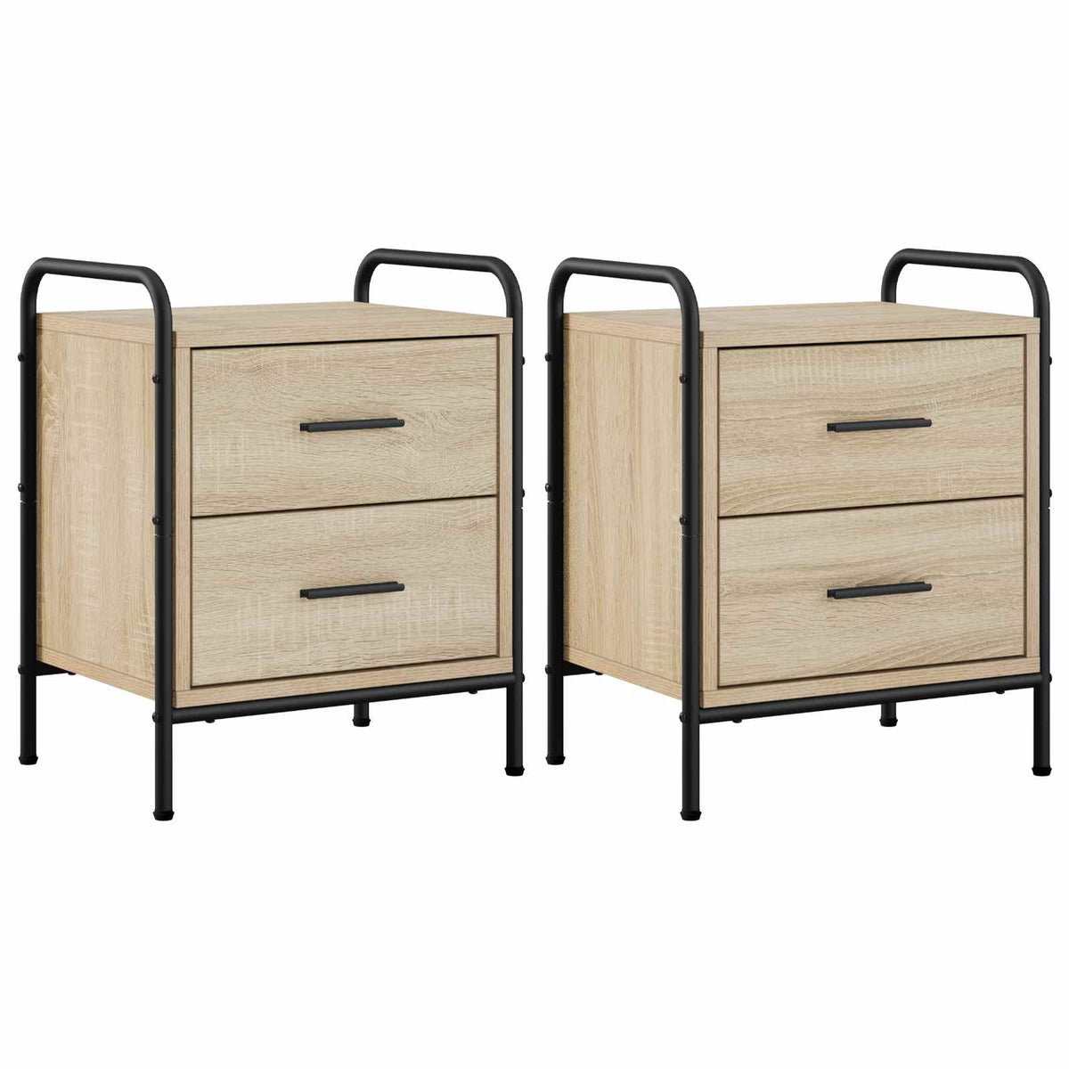 Bedside Cabinet 2 pcs Sonoma Oak 40 x 30 x 50 cm