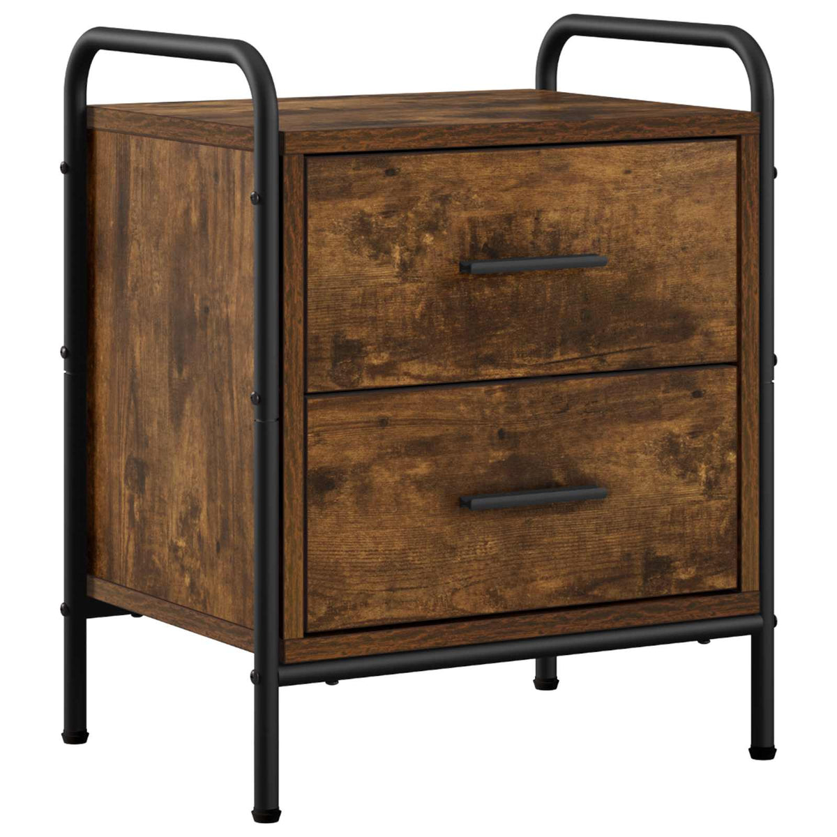 Bedside Cabinet Smoked Oak 40 x 30 x 50 cm Engineered Wood