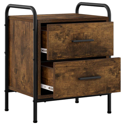 Bedside Cabinet 2 pcs Smoked Oak 40 x 30 x 50 cm