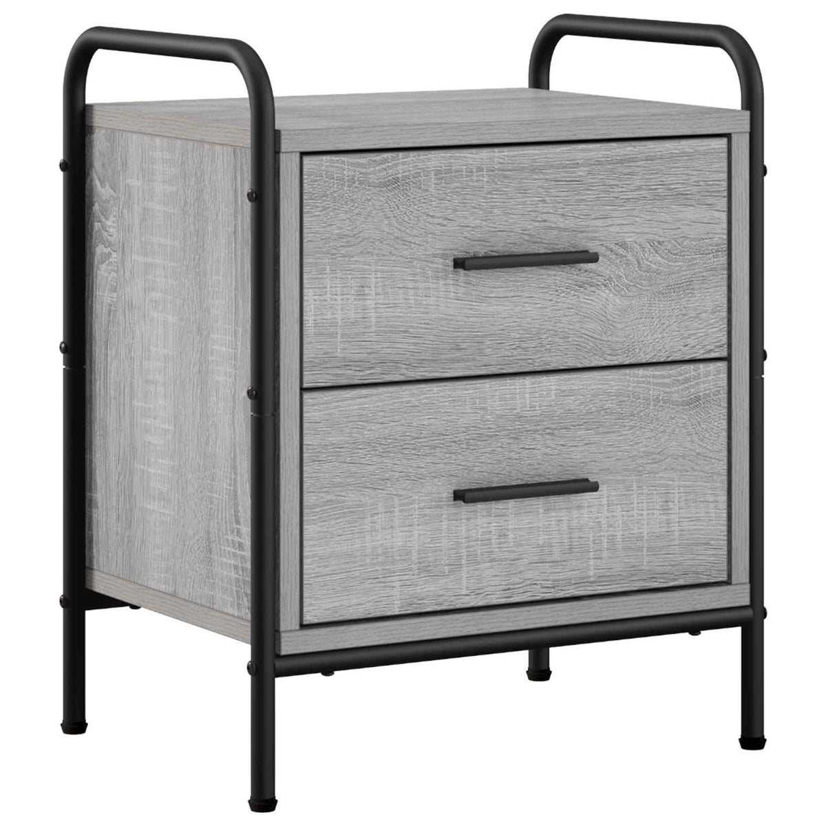 Bedside Cabinet 2 pcs Grey Sonoma 40 x 30 x 50 cm