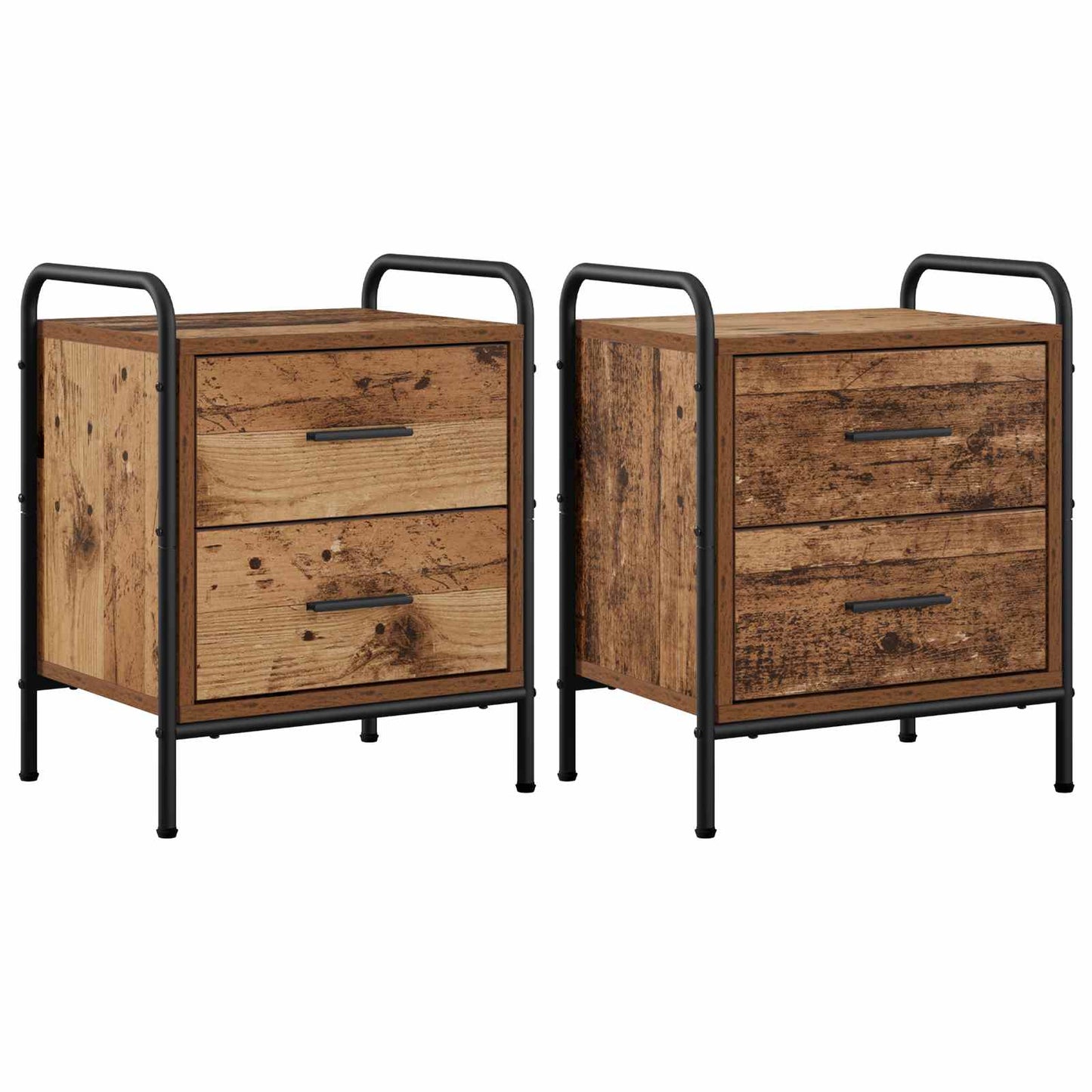 Bedside Cabinet 2 pcs Oak Wood 40 x 30 x 50 cm Engineered Wood