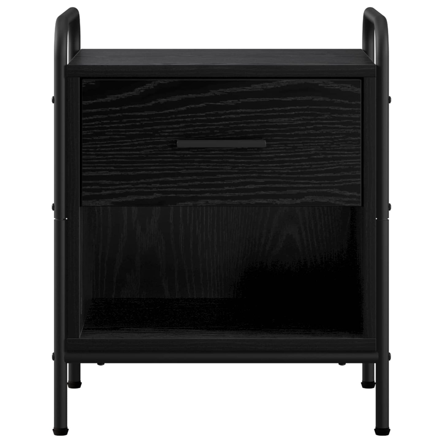 Bedside Cabinet Black Oak 40 x 30 x 50 cm Engineered Wood