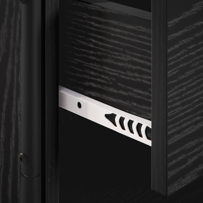Bedside Cabinet 2 pcs Black Oak 40 x 30 x 50 cm Engineered Wood
